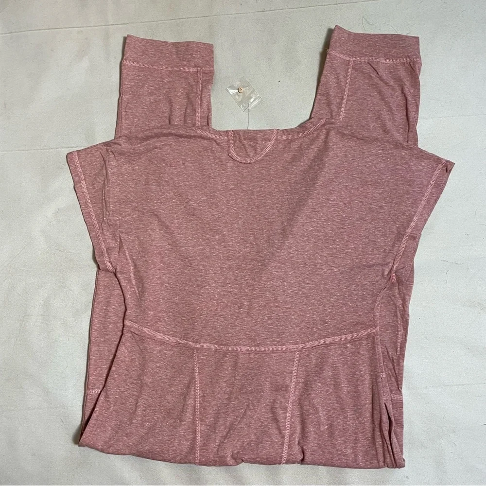 NWT New Free People Pillow Talk Henley Pink Romper Size S